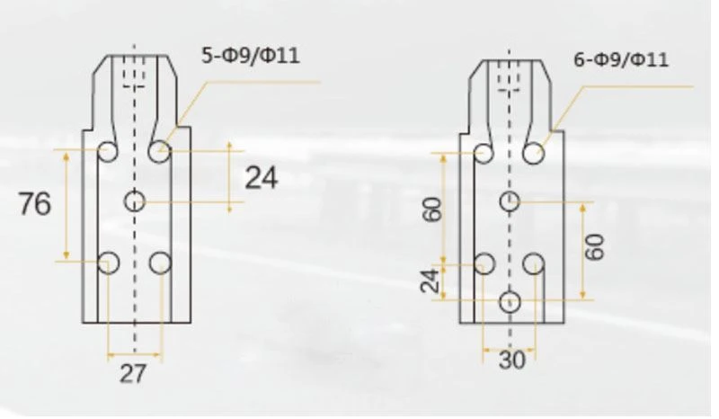 Bus rearview mirror installation size drawing